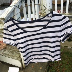 Express striped crop top